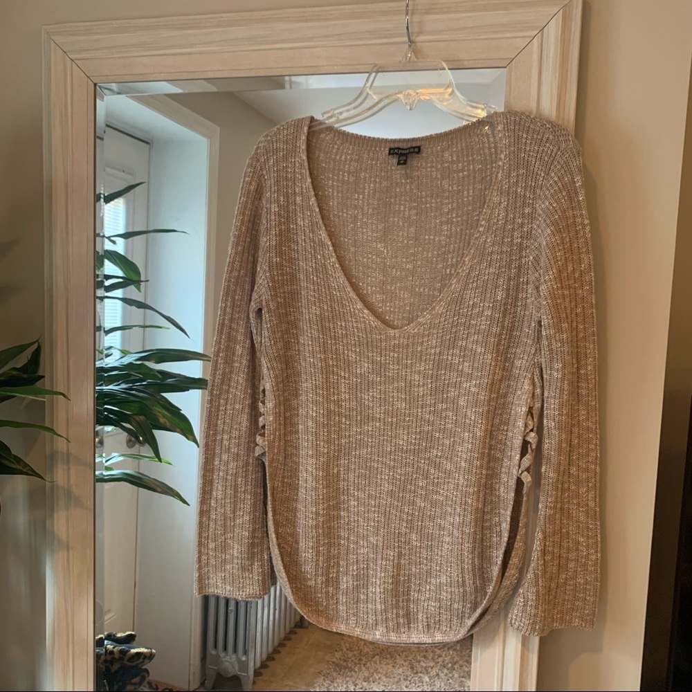 Express Long Sleeve Knit Sweater - Picture 2 of 10
